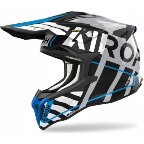Casco Airoh Strycker brave azul/gris