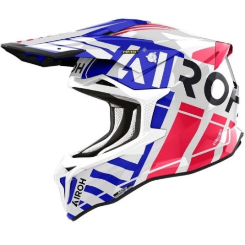 Casco Airoh Strycker brave azul/rojo