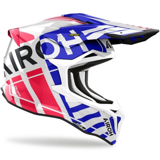 Casco Airoh Strycker brave azul/rojo