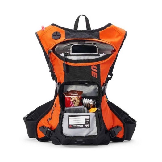 Mochila de hidratación Uswe Ranger 3 Naranja/Negro