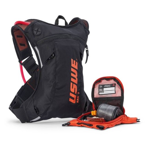 Mochila de hidratación Uswe Raw 3 Naranja Factory