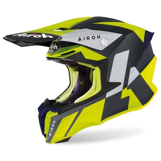 Casco Airoh Twist 2.0 Lift Amarillo/Azul Matt
