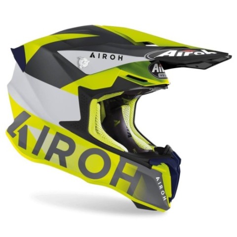 Casco Airoh Twist 2.0 Lift Amarillo/Azul Matt