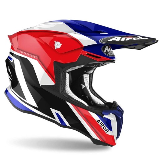 Casco Airoh Twist 2.0 Shaken Azul Brillo