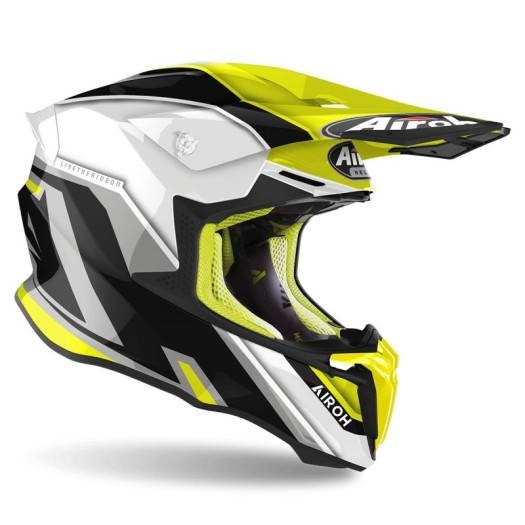 Casco Airoh Twist 2.0 Shaken Amarillo Brillo