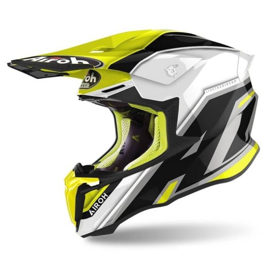 Casco Airoh Twist 2.0 Shaken Amarillo Brillo