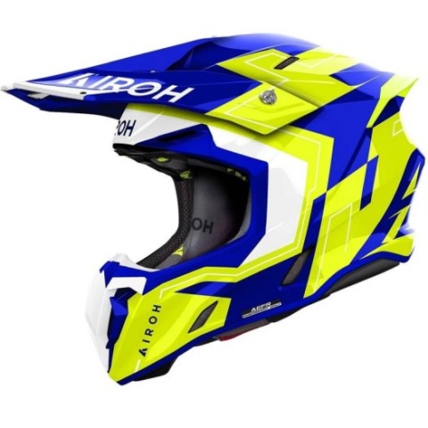 Casco Airoh Twist 3 Dizzy azul amarillo