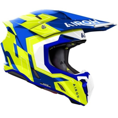 Casco Airoh Twist 3 Dizzy azul amarillo