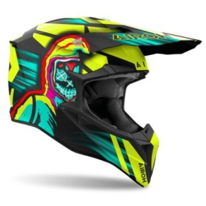 Casco Airoh Wraaap Cyber amarillo mate 2
