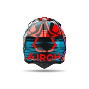 Casco Airoh Wraaap Cyber naranja 2