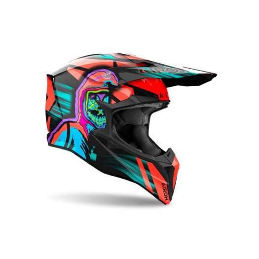 Casco Airoh Wraaap Cyber naranja