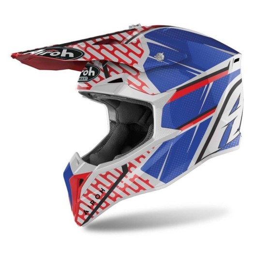 Casco Airoh Wraap Idol Rojo/Azul Gloss