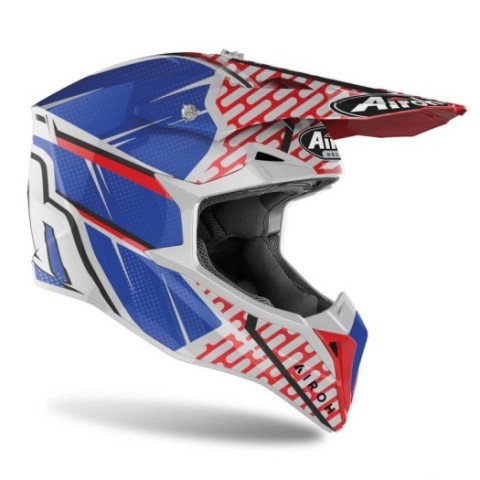 Casco Airoh Wraap Idol Rojo/Azul Gloss