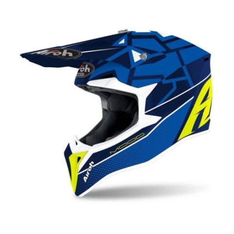 casco Airoh Wraap Mood Azul Brillo Junior