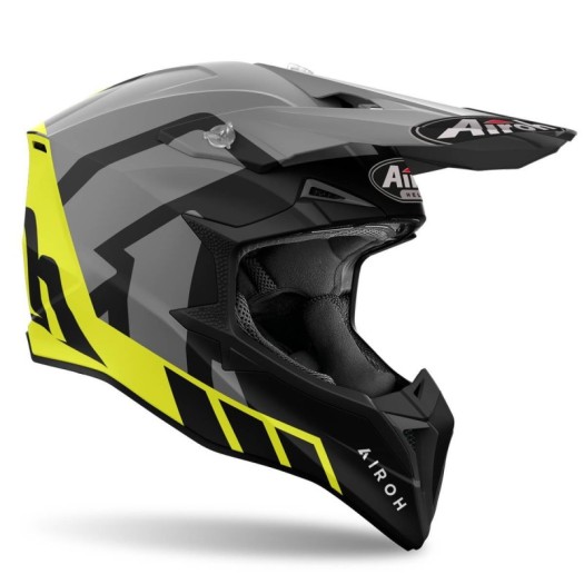 Casco Airoh Wraaap reloaded amarillo mate
