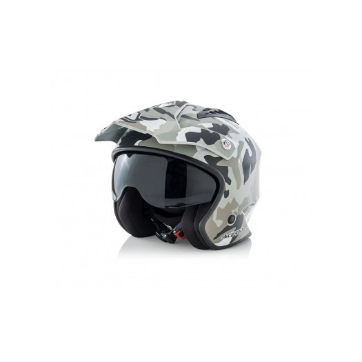 Casco Acerbis jet aria camuflaje gris 2206
