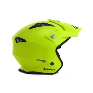 Casco Acerbis jet aria amarillo fluor 2