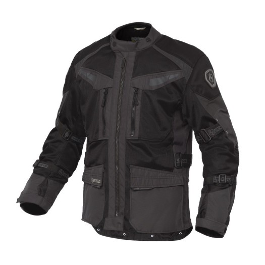 Chaqueta Moto Levior Arashi Negro Gris