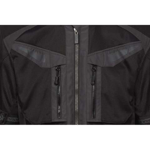 Chaqueta Moto Levior Arashi Negro Gris
