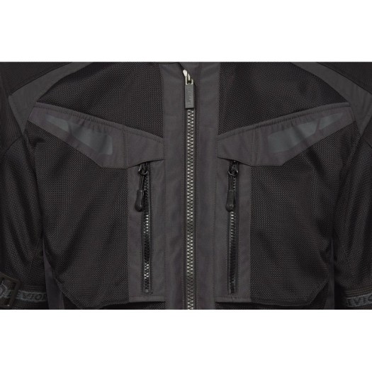 Chaqueta Moto Levior Arashi Negro Gris