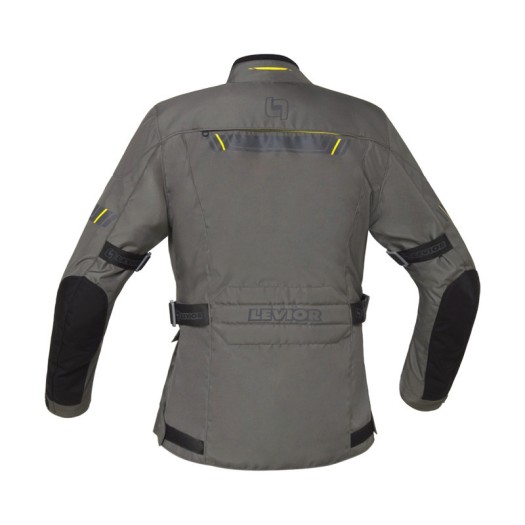 Chaqueta Moto Levior Gaman Impermeable Mujer Negro Caqui