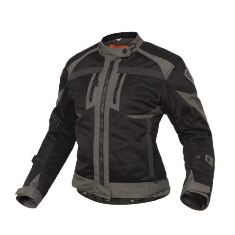 Chaqueta Moto Levior Imbat Mujer Negro Caqui