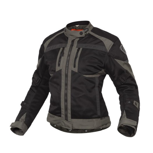 Chaqueta Moto Levior Imbat Mujer Negro Caqui