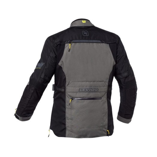 Chaqueta Moto Levior Kaizen Impermeable Negro Caqui