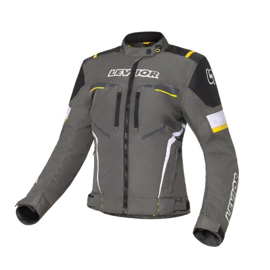 Chaqueta Moto Levior Nakama Mujer Impermeable Negro Caqui