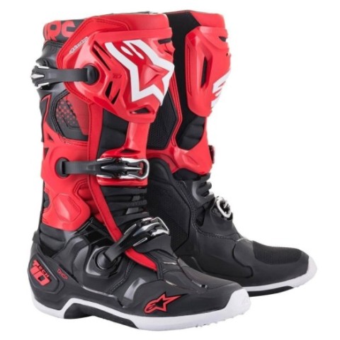 Botas Alpinestars Tech 10 Rojo Negro Blanco
