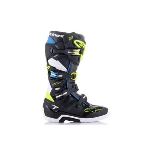 Botas Alpinestars Tech7 Negro Azul Amarillo Fluor