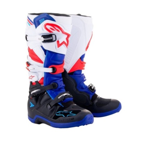 Botas Alpinestars Tech7 Negro Azul Amarillo Fluor