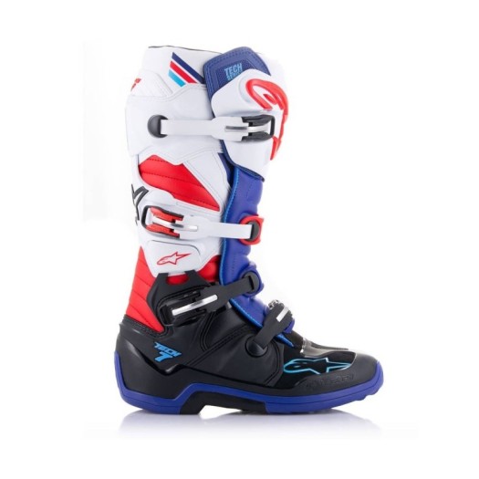 Botas Alpinestars Tech7 Negro Azul Amarillo Fluor