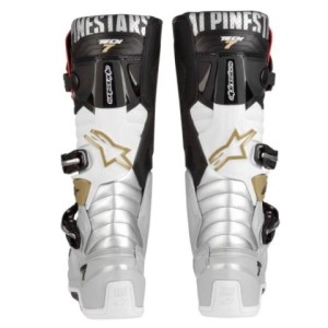 Botas Alpinestars Tech7 Negro Plata Blanco Oro 2