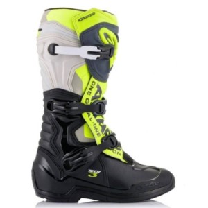 Botas Alpinestars Tech3 Negro Gris Amarillo Fluor 2