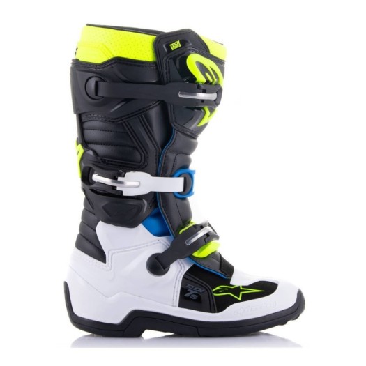 BOTAS ALPINESTARS TECH7S JUNIOR Negro/Azul/Amarillo Fluor