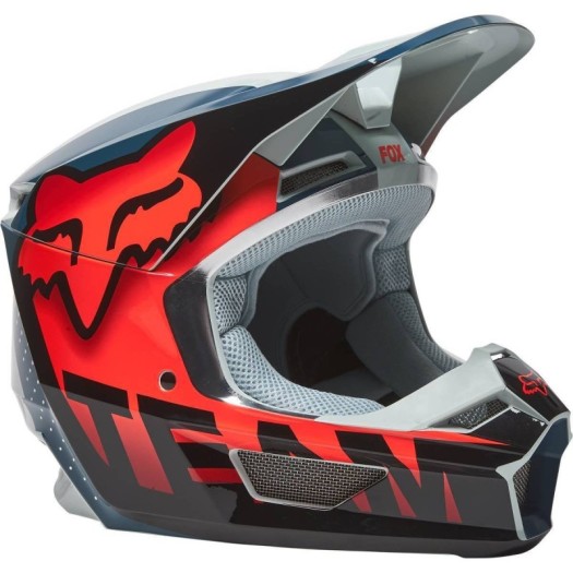 Casco FOX V1 Trice Gris Naranja