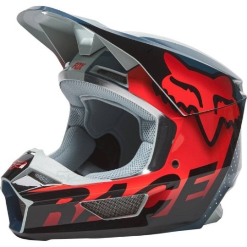 Casco FOX V1 Trice Gris Naranja