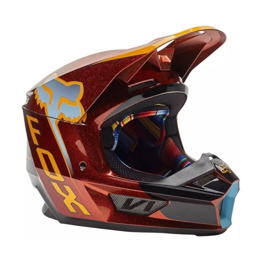 Casco Junior FOX V1 CNTRO Fluor Naranja