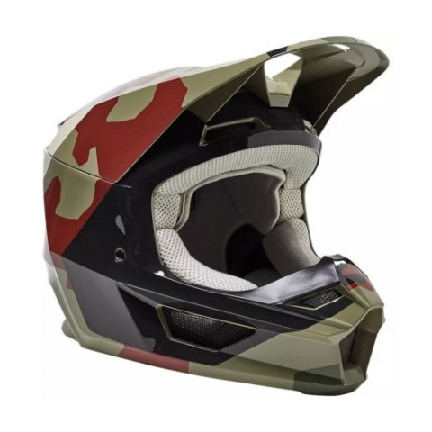 Casco FOX V1 BNKR Verde Camuflaje