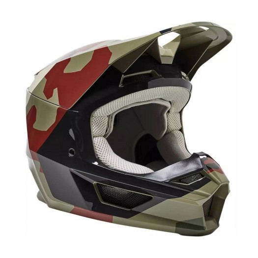 Casco FOX V1 BNKR Verde Camuflaje