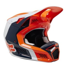 Casco FOX V3 RS EFEKT Naranja Fluor