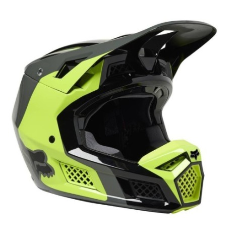 Casco FOX V3 RS EFEKT Amarillo Fluor