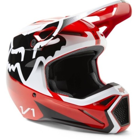 Casco FOX V1 LEED Rojo Fluor