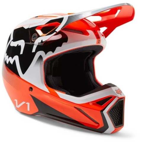 Casco FOX V1 LEED Junior Fluor Naranja