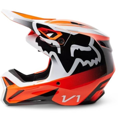 Casco FOX V1 LEED Junior Fluor Naranja