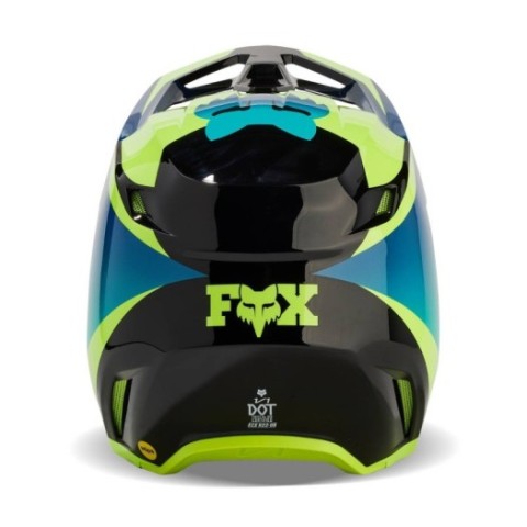 Casco FOX V1 Streak Negro Amarillo