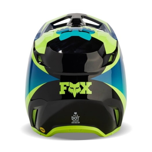 Casco FOX V1 Streak Negro Amarillo