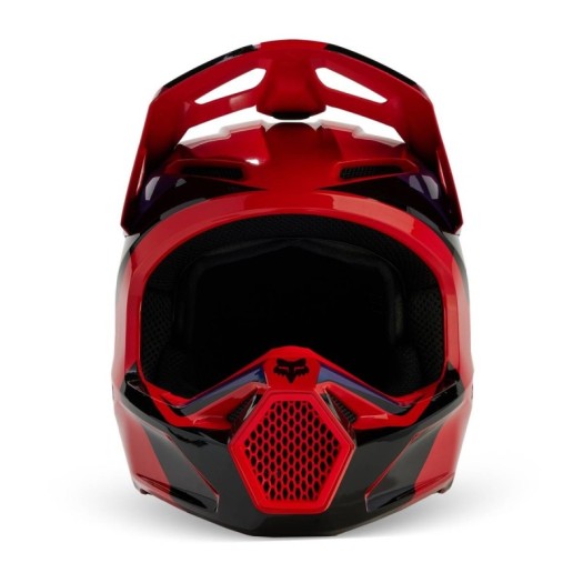 Casco FOX V1 Streak Rojo Fluor