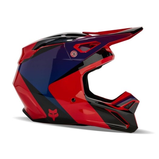 Casco FOX V1 Streak Rojo Fluor